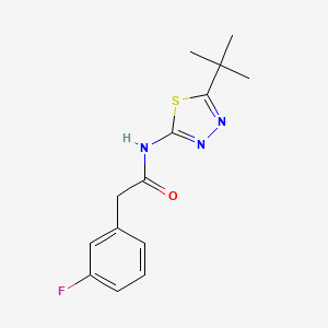 N-(5-tert-butyl-1,3,4-thiadiazol-2-yl)-2-(3-fluorophenyl)acetamide