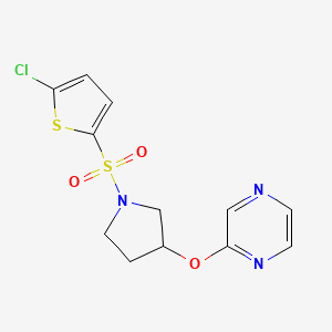 2-((1-((5-Chlorothiophen-2-yl)sulfonyl)pyrrolidin-3-yl)oxy)pyrazine