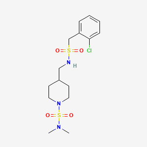 4-(((2-chlorophenyl)methylsulfonamido)methyl)-N,N-dimethylpiperidine-1-sulfonamide