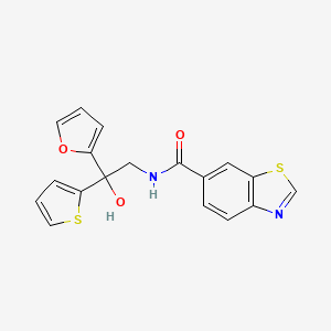 N-(2-(furan-2-yl)-2-hydroxy-2-(thiophen-2-yl)ethyl)benzo[d]thiazole-6-carboxamide