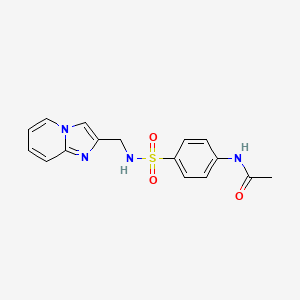 molecular formula C16H16N4O3S B2804689 N-(4-(N-(imidazo[1,2-a]pyridin-2-ylmethyl)sulfamoyl)phenyl)acetamide CAS No. 868972-07-0
