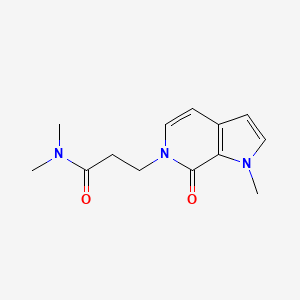 molecular formula C13H17N3O2 B2804705 N,N-dimethyl-3-{1-methyl-7-oxo-1H,6H,7H-pyrrolo[2,3-c]pyridin-6-yl}propanamide CAS No. 2415583-59-2