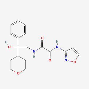 molecular formula C18H21N3O5 B2804708 N'-[2-hydroxy-2-(oxan-4-yl)-2-phenylethyl]-N-(1,2-oxazol-3-yl)ethanediamide CAS No. 2034455-99-5