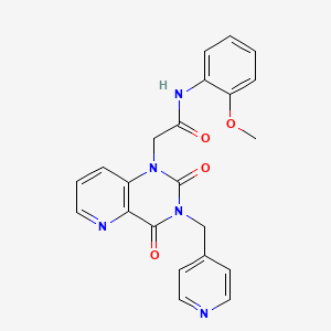 molecular formula C22H19N5O4 B2804723 2-(2,4-dioxo-3-(pyridin-4-ylmethyl)-3,4-dihydropyrido[3,2-d]pyrimidin-1(2H)-yl)-N-(2-methoxyphenyl)acetamide CAS No. 941953-56-6