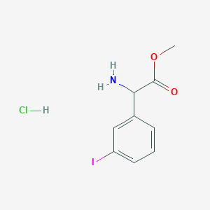 molecular formula C9H11ClINO2 B2804725 Methyl 2-amino-2-(3-iodophenyl)acetate;hydrochloride CAS No. 2287260-73-3
