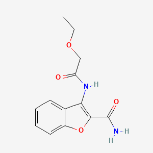 molecular formula C13H14N2O4 B2804733 3-(2-Ethoxyacetamido)benzofuran-2-carboxamide CAS No. 898372-80-0