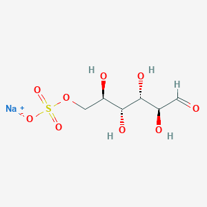molecular formula C6H11NaO9S B2804744 Sodium (2R,3R,4S,5S)-2,3,4,5-tetrahydroxy-6-oxohexyl sulfate CAS No. 204575-08-6