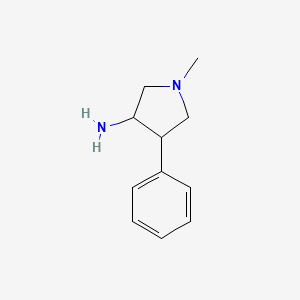 molecular formula C11H16N2 B2804751 1-Methyl-4-phenylpyrrolidin-3-amine CAS No. 921090-39-3