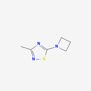molecular formula C6H9N3S B2804760 5-(Azetidin-1-yl)-3-methyl-1,2,4-thiadiazole CAS No. 1873994-69-4