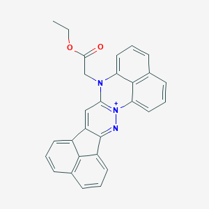molecular formula C28H20N3O2+ B280478 ethyl 2-(3,17-diaza-2-azoniaheptacyclo[16.7.1.15,9.02,16.04,14.022,26.013,27]heptacosa-1(25),2(16),3,5,7,9(27),10,12,14,18,20,22(26),23-tridecaen-17-yl)acetate 