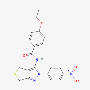 molecular formula C20H18N4O4S B2804795 4-ethoxy-N-[2-(4-nitrophenyl)-2H,4H,6H-thieno[3,4-c]pyrazol-3-yl]benzamide CAS No. 396720-82-4