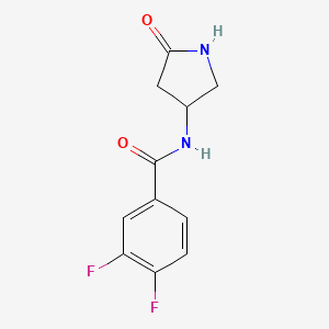 molecular formula C11H10F2N2O2 B2804828 3,4-difluoro-N-(5-oxopyrrolidin-3-yl)benzamide CAS No. 1351660-39-3
