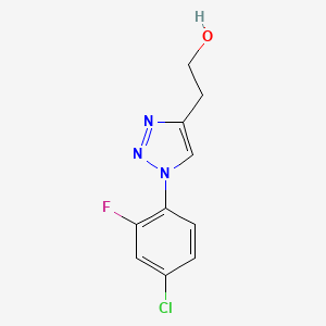 molecular formula C10H9ClFN3O B2804895 2-[1-(4-chloro-2-fluorophenyl)-1H-1,2,3-triazol-4-yl]ethan-1-ol CAS No. 1249129-27-8