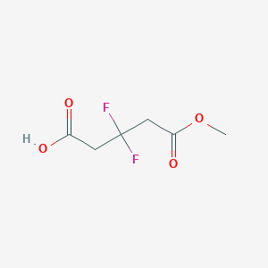 molecular formula C6H8F2O4 B2804899 3,3-difluoro-5-methoxy-5-oxopentanoic acid CAS No. 1779954-64-1
