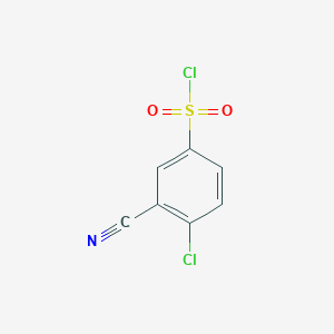 molecular formula C7H3Cl2NO2S B2804903 4-Chloro-3-cyanobenzenesulfonyl chloride CAS No. 56044-25-8