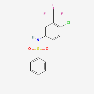 molecular formula C14H11ClF3NO2S B2804908 N-(4-chloro-3-(trifluoromethyl)phenyl)-4-methylbenzenesulfonamide CAS No. 428470-14-8