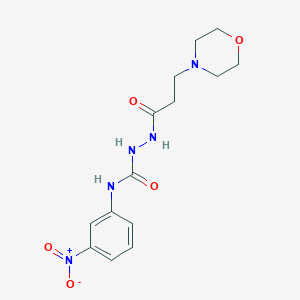 molecular formula C14H19N5O5 B2804924 3-(MORPHOLIN-4-YL)-N-{[(3-NITROPHENYL)CARBAMOYL]AMINO}PROPANAMIDE CAS No. 838844-67-0