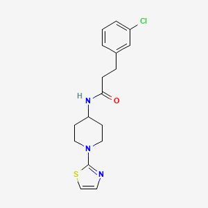 molecular formula C17H20ClN3OS B2804930 3-(3-CHLOROPHENYL)-N-[1-(1,3-THIAZOL-2-YL)PIPERIDIN-4-YL]PROPANAMIDE CAS No. 1448056-76-5