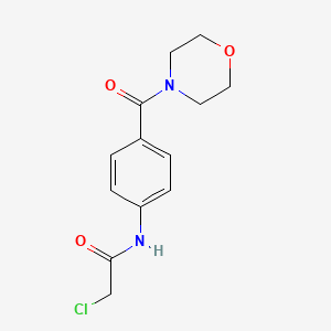 molecular formula C13H15ClN2O3 B2804931 2-chloro-N-[4-(morpholin-4-ylcarbonyl)phenyl]acetamide CAS No. 695204-67-2