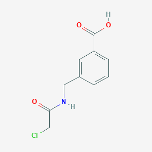 molecular formula C10H10ClNO3 B2804981 3-{[(Chloroacetyl)amino]methyl}benzoic acid CAS No. 718-15-0
