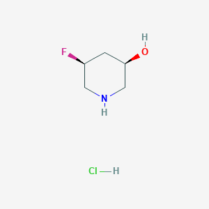 molecular formula C5H11ClFNO B2804982 (3R,5S)-5-Fluoropiperidin-3-ol;hydrochloride CAS No. 2490344-75-5
