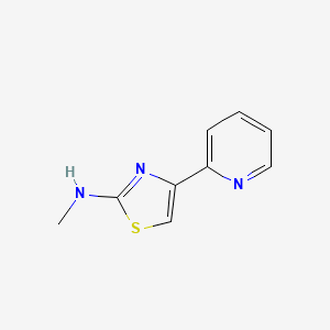 molecular formula C9H9N3S B2805015 N-methyl-4-(pyridin-2-yl)-1,3-thiazol-2-amine CAS No. 56541-21-0