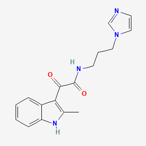 molecular formula C17H18N4O2 B2805023 N-(3-(1H-imidazol-1-yl)propyl)-2-(2-methyl-1H-indol-3-yl)-2-oxoacetamide CAS No. 852368-83-3