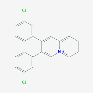 molecular formula C21H14Cl2N+ B280508 2,3-Bis(3-chlorophenyl)quinolizinium 