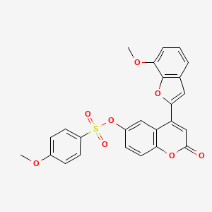 4-(7-methoxy-1-benzofuran-2-yl)-2-oxo-2H-chromen-6-yl 4-methoxybenzenesulfonate