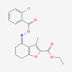 ethyl (4Z)-4-({[(2-chlorophenyl)carbonyl]oxy}imino)-3-methyl-4,5,6,7-tetrahydro-1-benzofuran-2-carboxylate