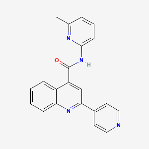 molecular formula C21H16N4O B2805097 N-(6-methylpyridin-2-yl)-2-(pyridin-4-yl)quinoline-4-carboxamide CAS No. 879920-38-4