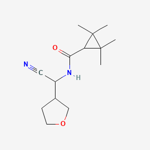 molecular formula C14H22N2O2 B2805100 N-[cyano(oxolan-3-yl)methyl]-2,2,3,3-tetramethylcyclopropane-1-carboxamide CAS No. 1796959-04-0