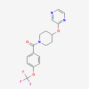 (4-(Pyrazin-2-yloxy)piperidin-1-yl)(4-(trifluoromethoxy)phenyl)methanone