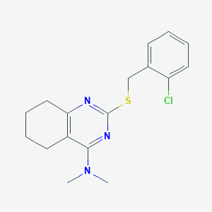 N-{2-[(2-chlorobenzyl)sulfanyl]-5,6,7,8-tetrahydro-4-quinazolinyl}-N,N-dimethylamine