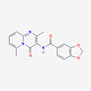 N-(2,6-dimethyl-4-oxo-4H-pyrido[1,2-a]pyrimidin-3-yl)benzo[d][1,3]dioxole-5-carboxamide