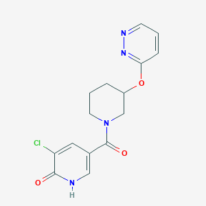 (5-Chloro-6-hydroxypyridin-3-yl)(3-(pyridazin-3-yloxy)piperidin-1-yl)methanone