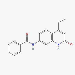 molecular formula C18H16N2O2 B2805174 N-(4-ethyl-2-oxo-1,2-dihydroquinolin-7-yl)benzamide CAS No. 1251544-98-5