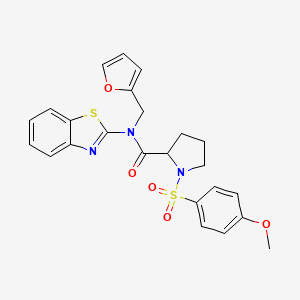 B2805181 N-(benzo[d]thiazol-2-yl)-N-(furan-2-ylmethyl)-1-((4-methoxyphenyl)sulfonyl)pyrrolidine-2-carboxamide CAS No. 1048385-38-1
