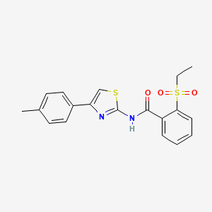2-ethylsulfonyl-N-[4-(4-methylphenyl)-1,3-thiazol-2-yl]benzamide