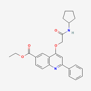 Ethyl 4-[2-(cyclopentylamino)-2-oxoethoxy]-2-phenylquinoline-6-carboxylate