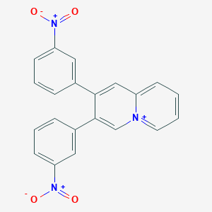 molecular formula C21H14N3O4+ B280519 2,3-Bis(3-nitrophenyl)quinolizinium 