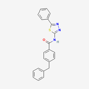 4-benzyl-N-(5-phenyl-1,3,4-thiadiazol-2-yl)benzamide