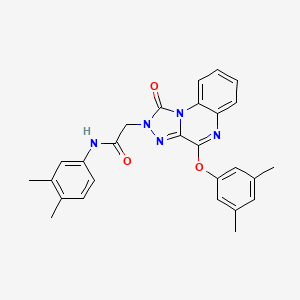 2-(4-(3,5-dimethylphenoxy)-1-oxo-[1,2,4]triazolo[4,3-a]quinoxalin-2(1H)-yl)-N-(3,4-dimethylphenyl)acetamide