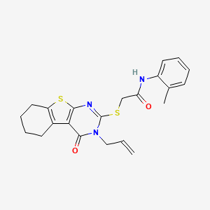 2-[(3-allyl-4-oxo-3,4,5,6,7,8-hexahydro[1]benzothieno[2,3-d]pyrimidin-2-yl)sulfanyl]-N-(2-methylphenyl)acetamide