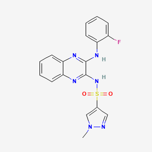 N-(3-((2-fluorophenyl)amino)quinoxalin-2-yl)-1-methyl-1H-pyrazole-4-sulfonamide