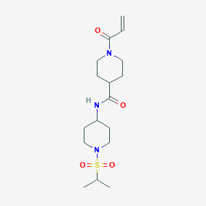 molecular formula C17H29N3O4S B2805202 N-(1-Propan-2-ylsulfonylpiperidin-4-yl)-1-prop-2-enoylpiperidine-4-carboxamide CAS No. 2361746-20-3
