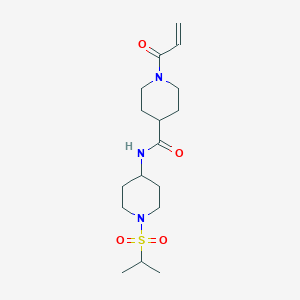 N-(1-Propan-2-ylsulfonylpiperidin-4-yl)-1-prop-2-enoylpiperidine-4-carboxamide