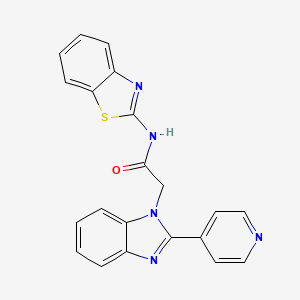 N-(benzo[d]thiazol-2-yl)-2-(2-(pyridin-4-yl)-1H-benzo[d]imidazol-1-yl)acetamide