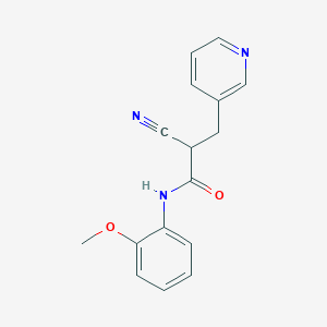 2-cyano-N-(2-methoxyphenyl)-3-pyridin-3-ylpropanamide
