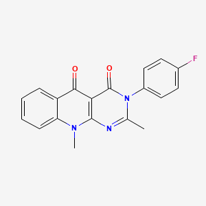 3-(4-fluorophenyl)-2,10-dimethylpyrimido[4,5-b]quinoline-4,5(3H,10H)-dione